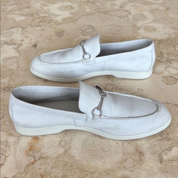 Hogl Light Blue Leather Horsebit Loafers - Picture 6 of 16